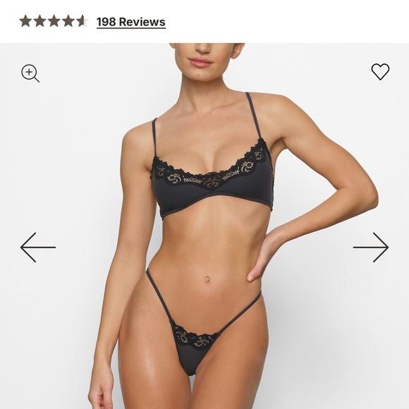SKIMS FITS EVERYBODY LACE SCOOP BRALETTE (NWT) - Picture 2 of 2